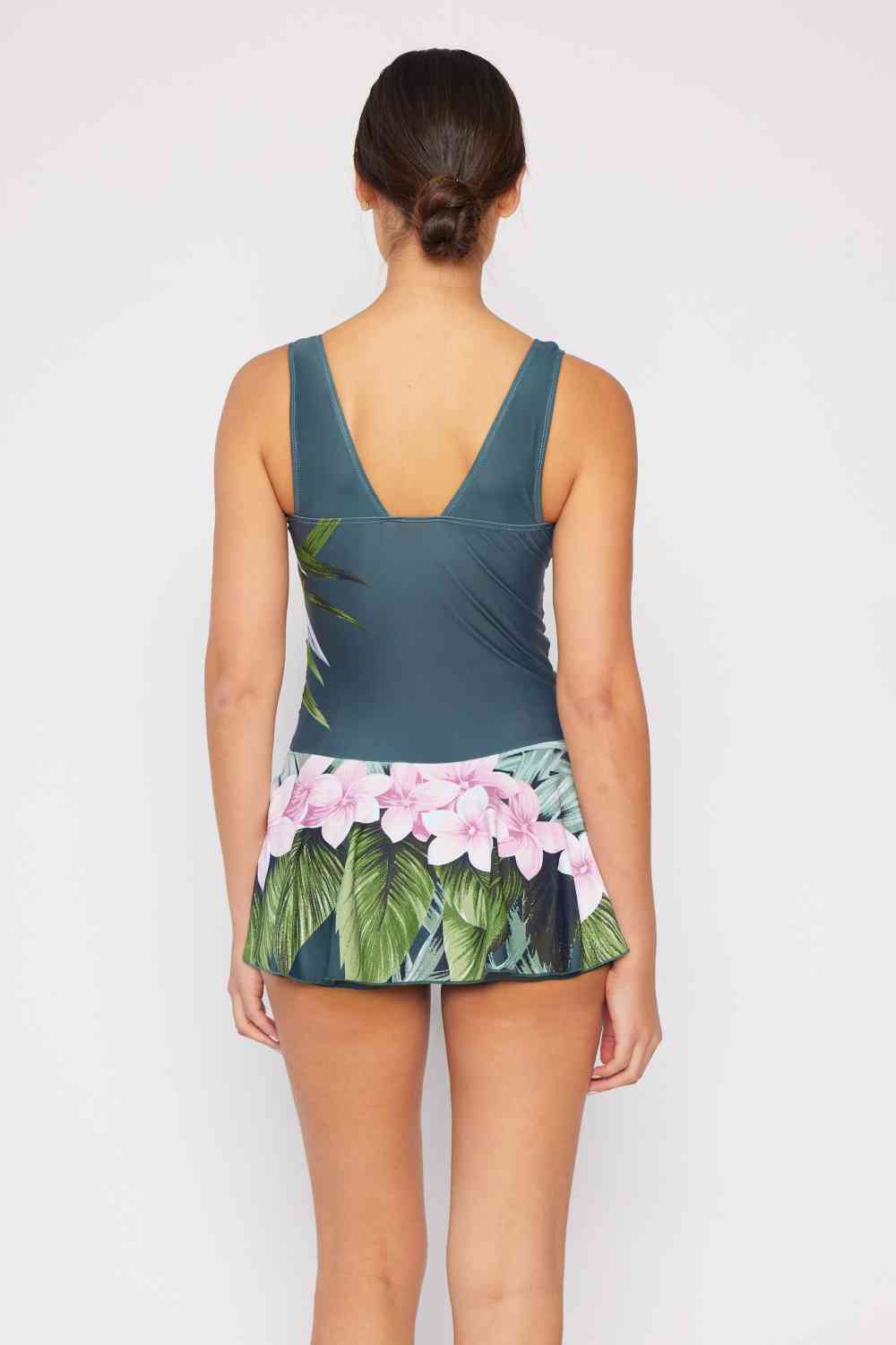 Clear Waters Swim Dress in Aloha Forest