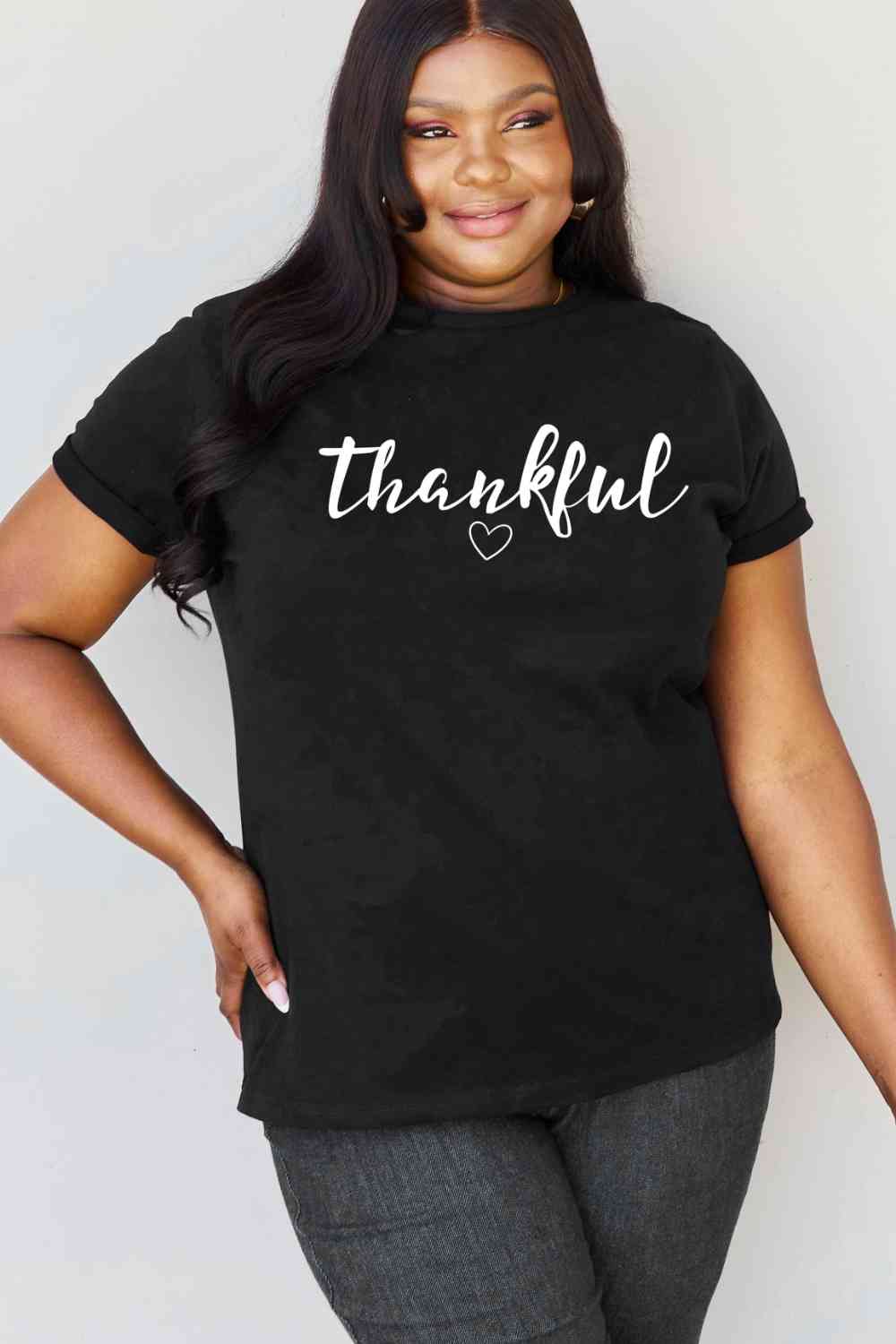 Simply Love Full Size THANKFUL Graphic T-Shirt