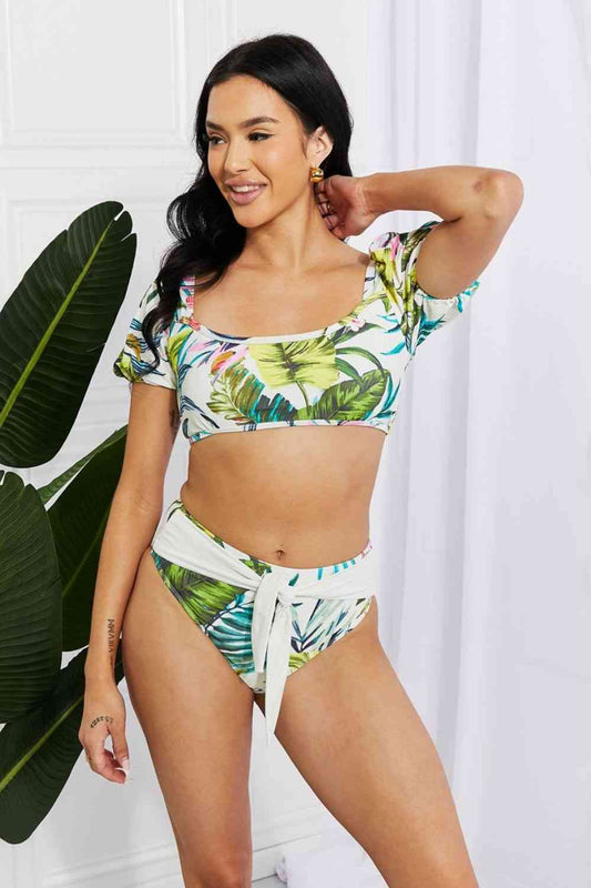 Vacay Ready Puff Sleeve Bikini in Floral