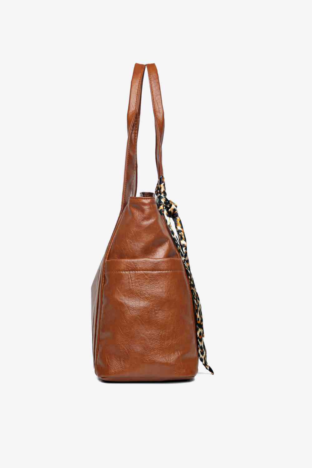 Tied PU Leather Handbag