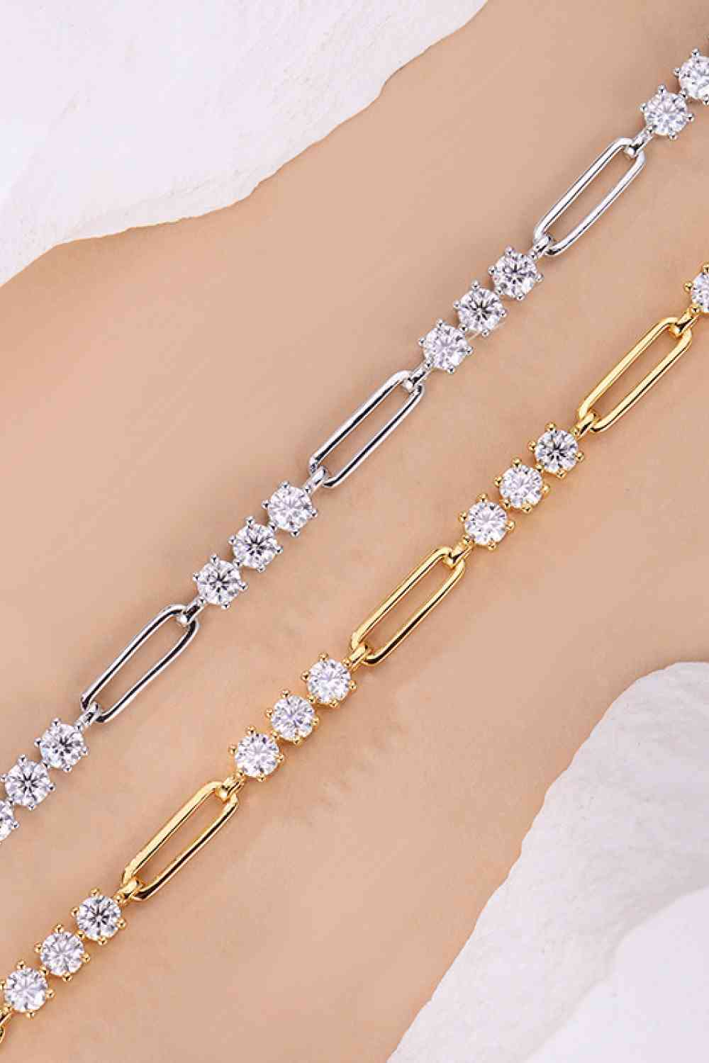 1.8 Carat Moissanite 925 Sterling Silver Bracelet