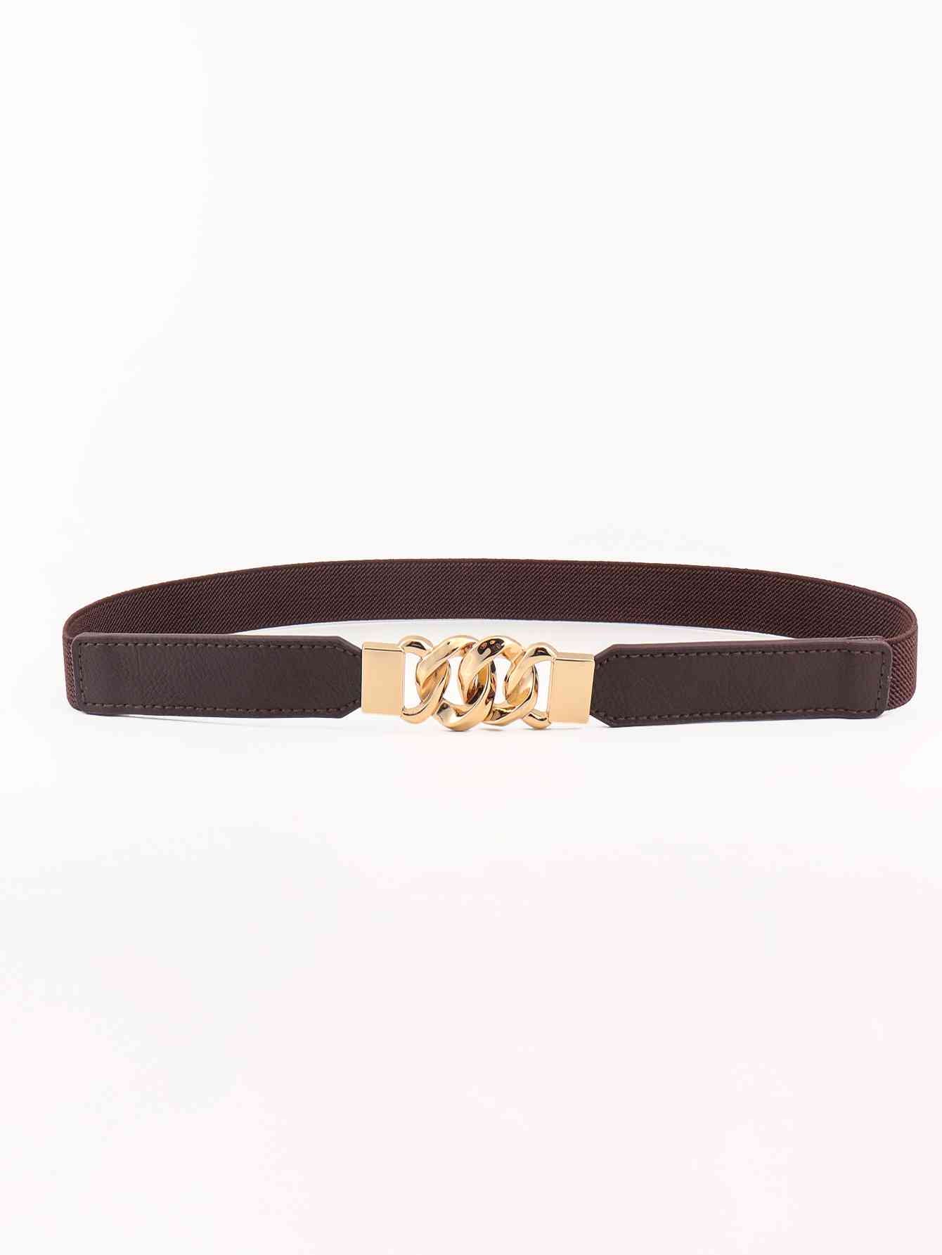 Zinc Alloy Buckle Elastic PU Belt