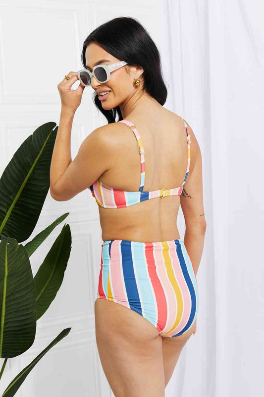 Take A Dip Twist High-Rise Bikini in Stripe