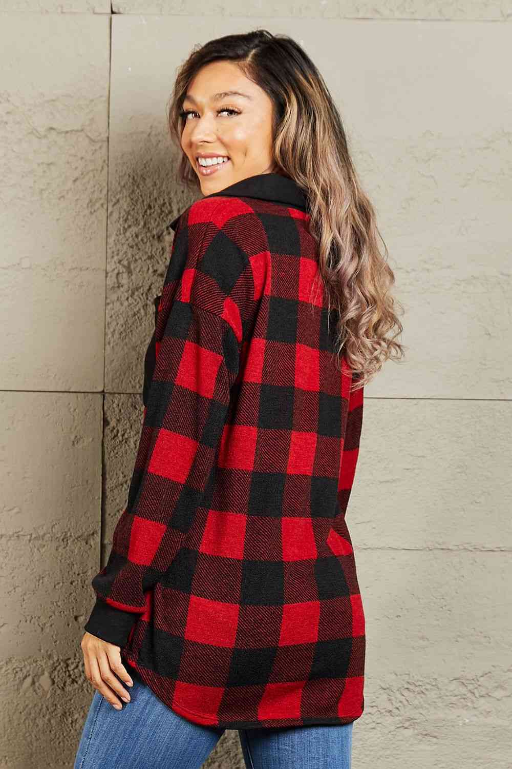 Make It Last Contrast Plaid Shacket