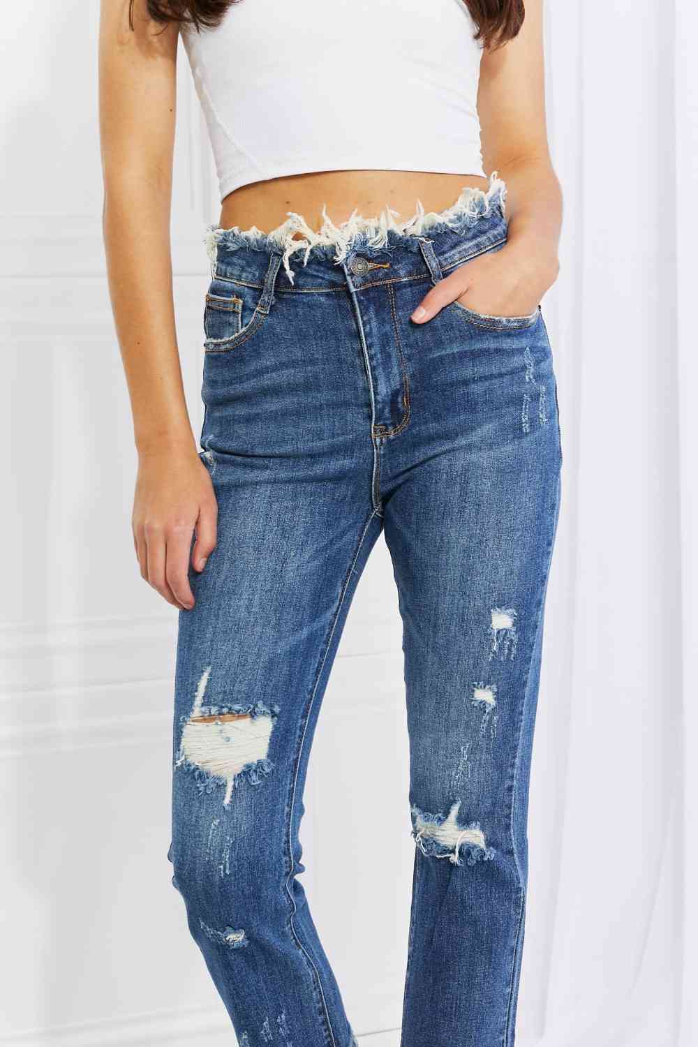 Undone Chic Straight Leg Jeans