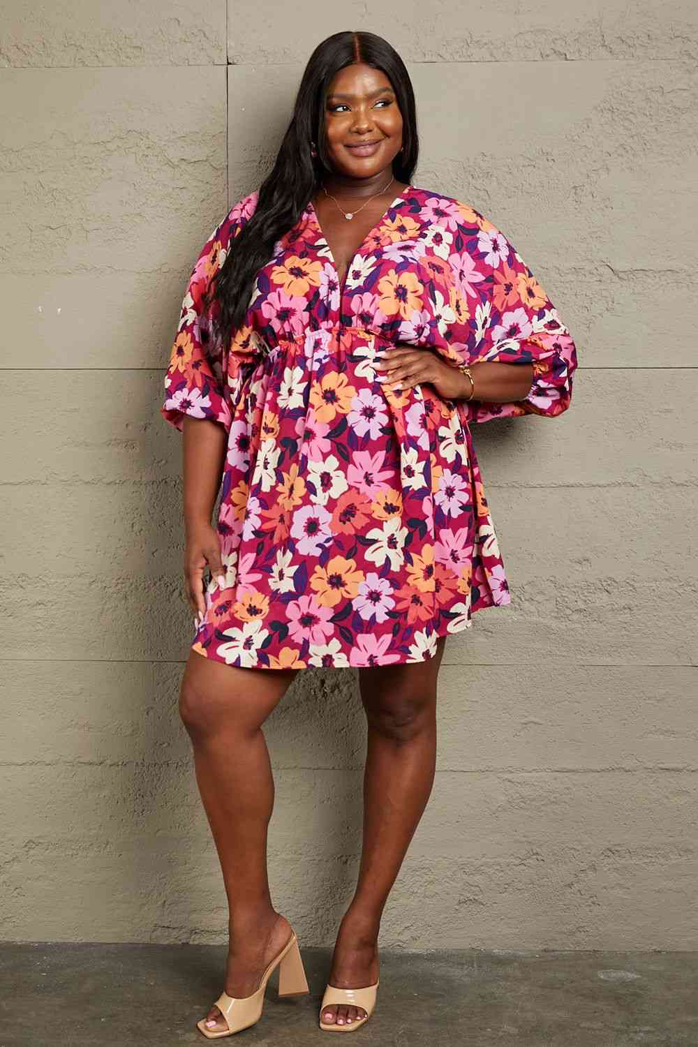 Floral Print Mini Dress