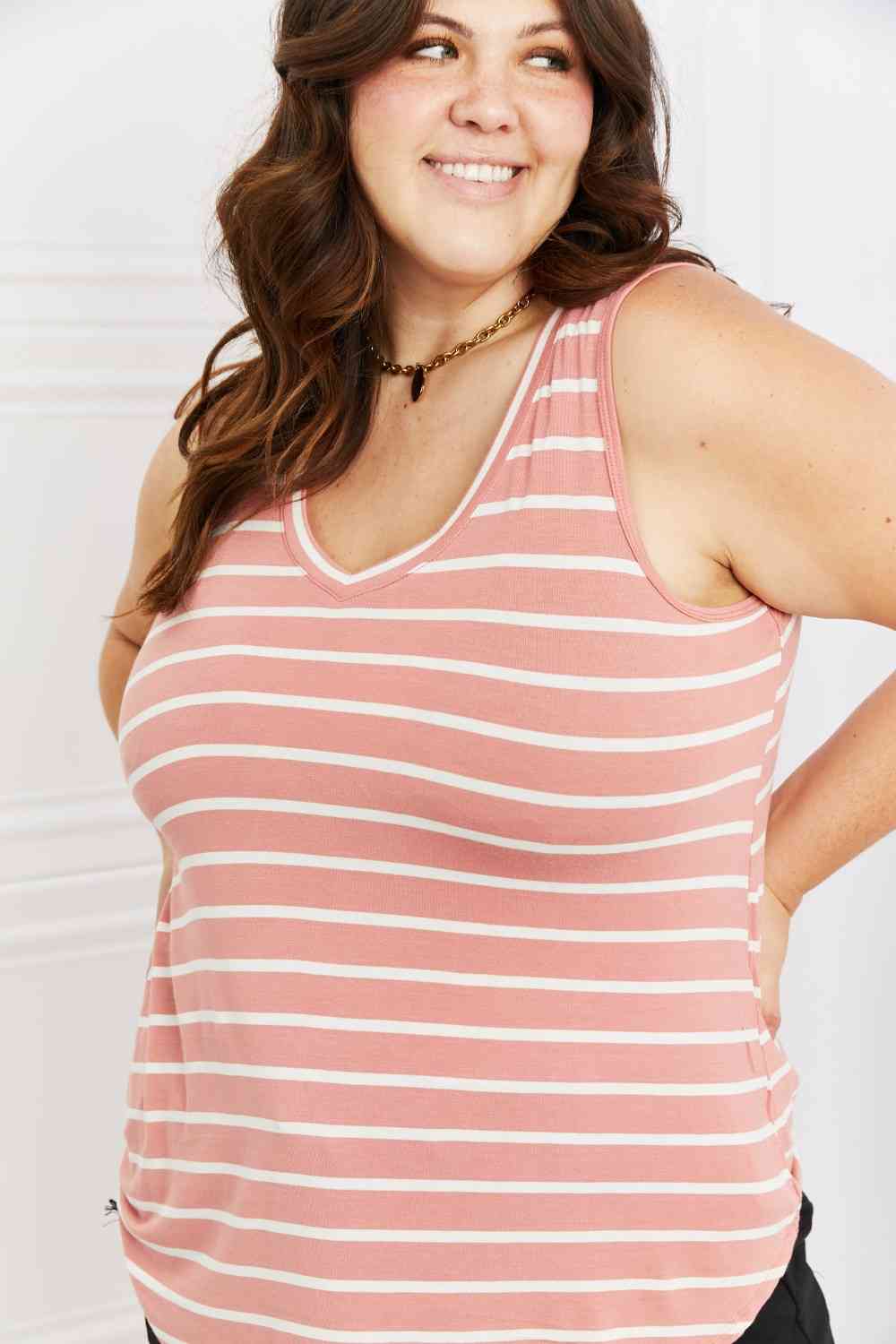 Find Your Path Sleeveless Striped Top