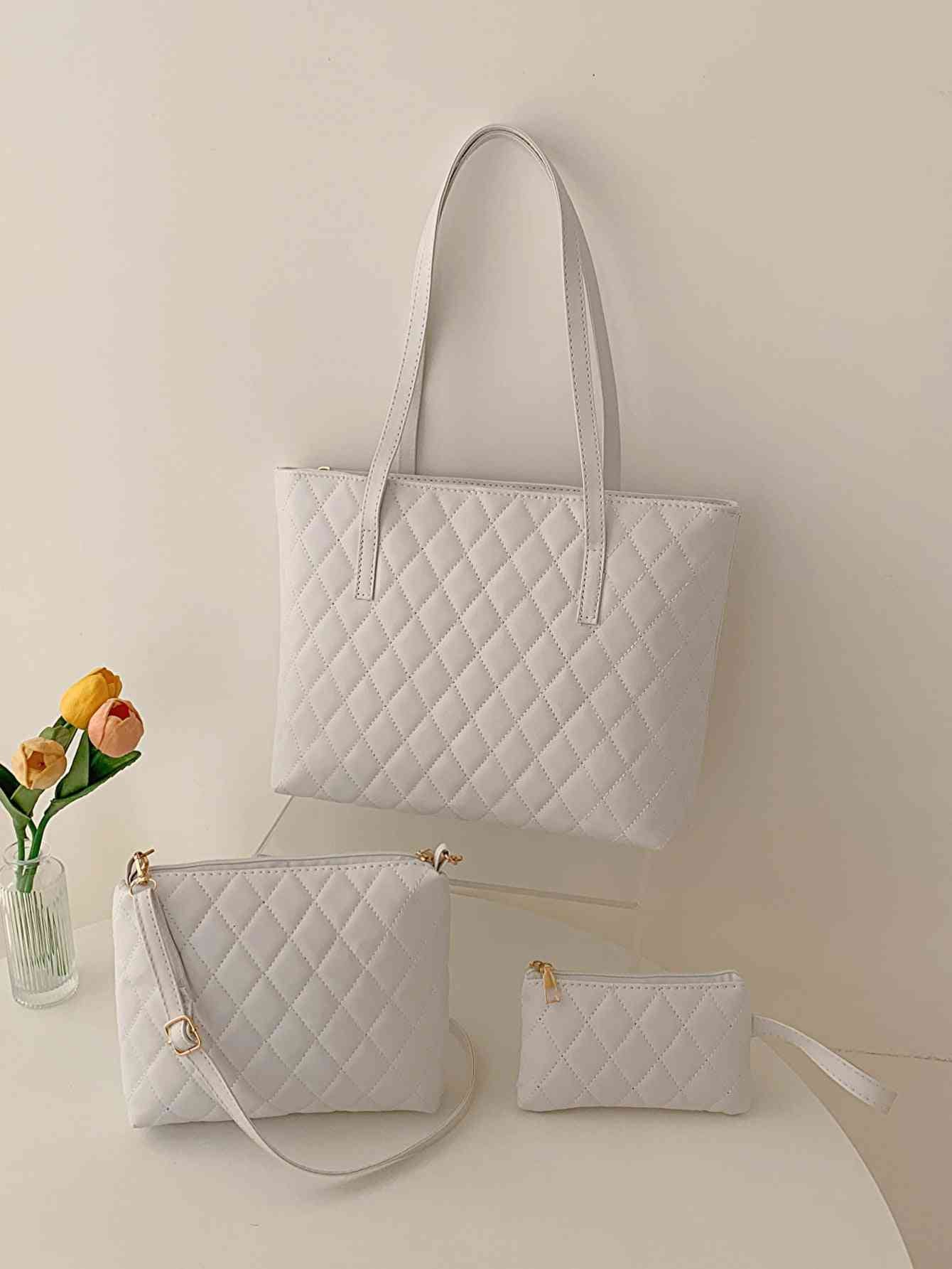 Adored Three-Piece PU Leather Bag Set