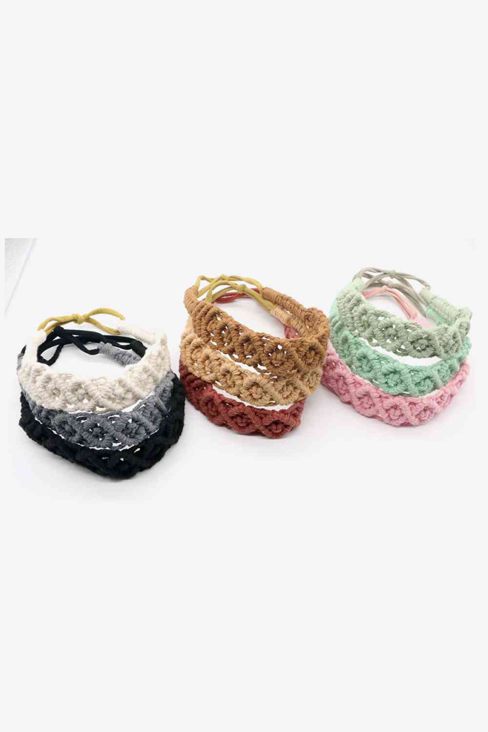 Assorted 2-Pack Macrame Flexible Headband