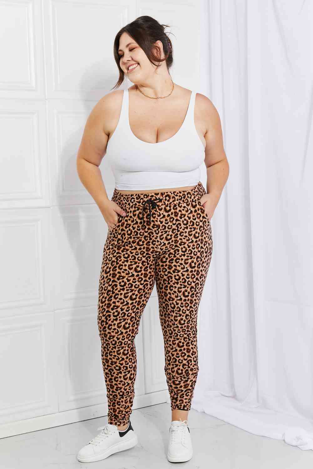 Spotted Downtown Leopard Print Joggers