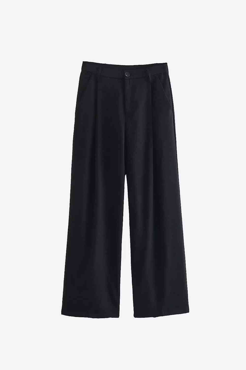 High Waist Straight Leg Pants