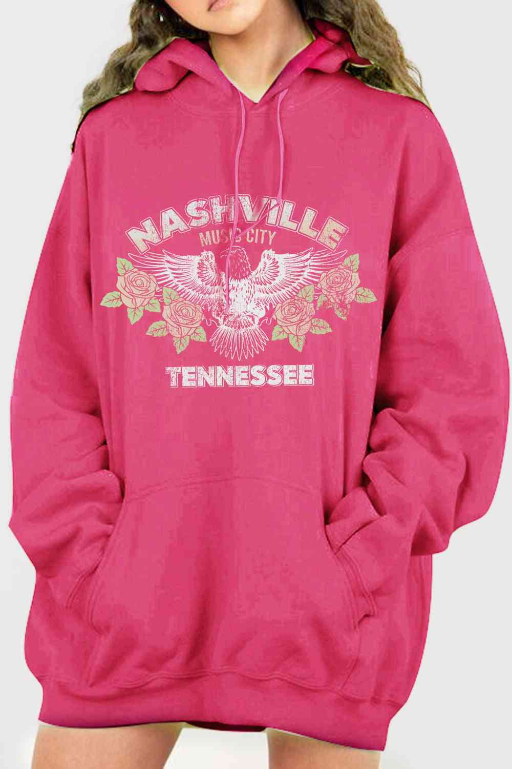 Simply Love Full Size NASHVILLE TENNESSEE Graphic Hoodie