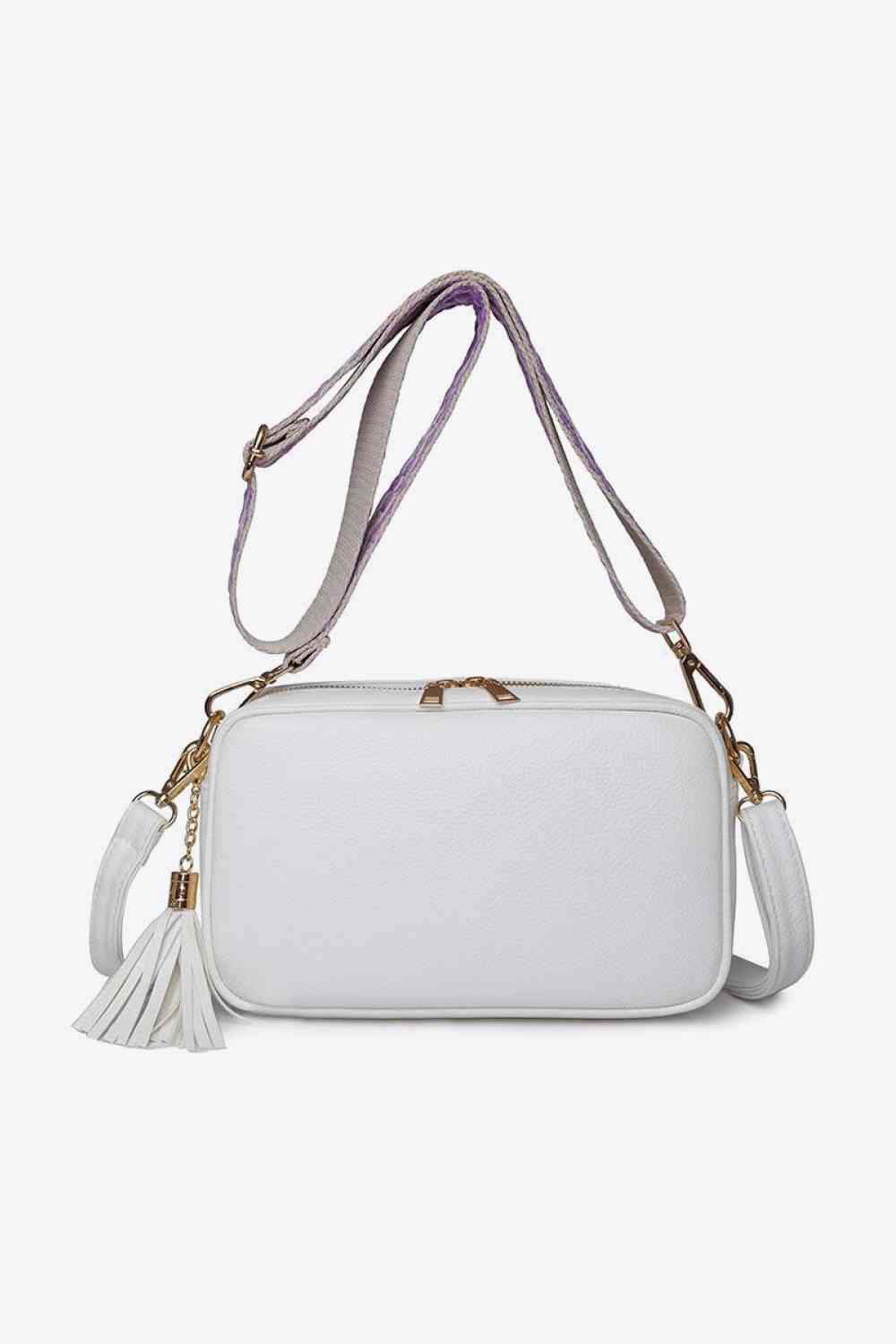 PU Leather Tassel Crossbody Bag