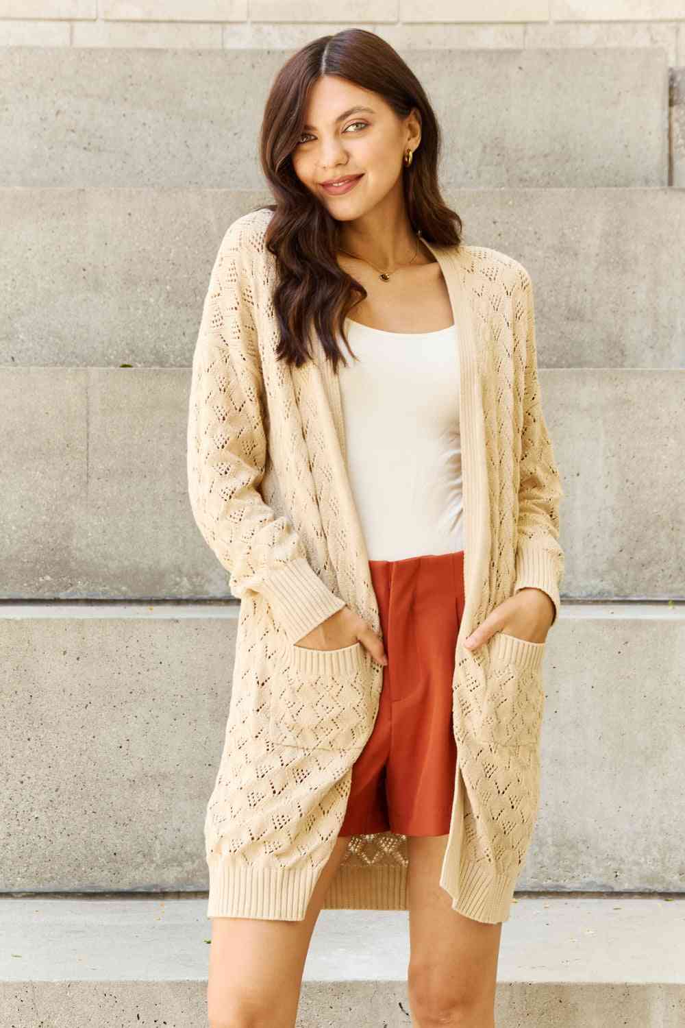 Breezy Days Open Front Sweater Cardigan