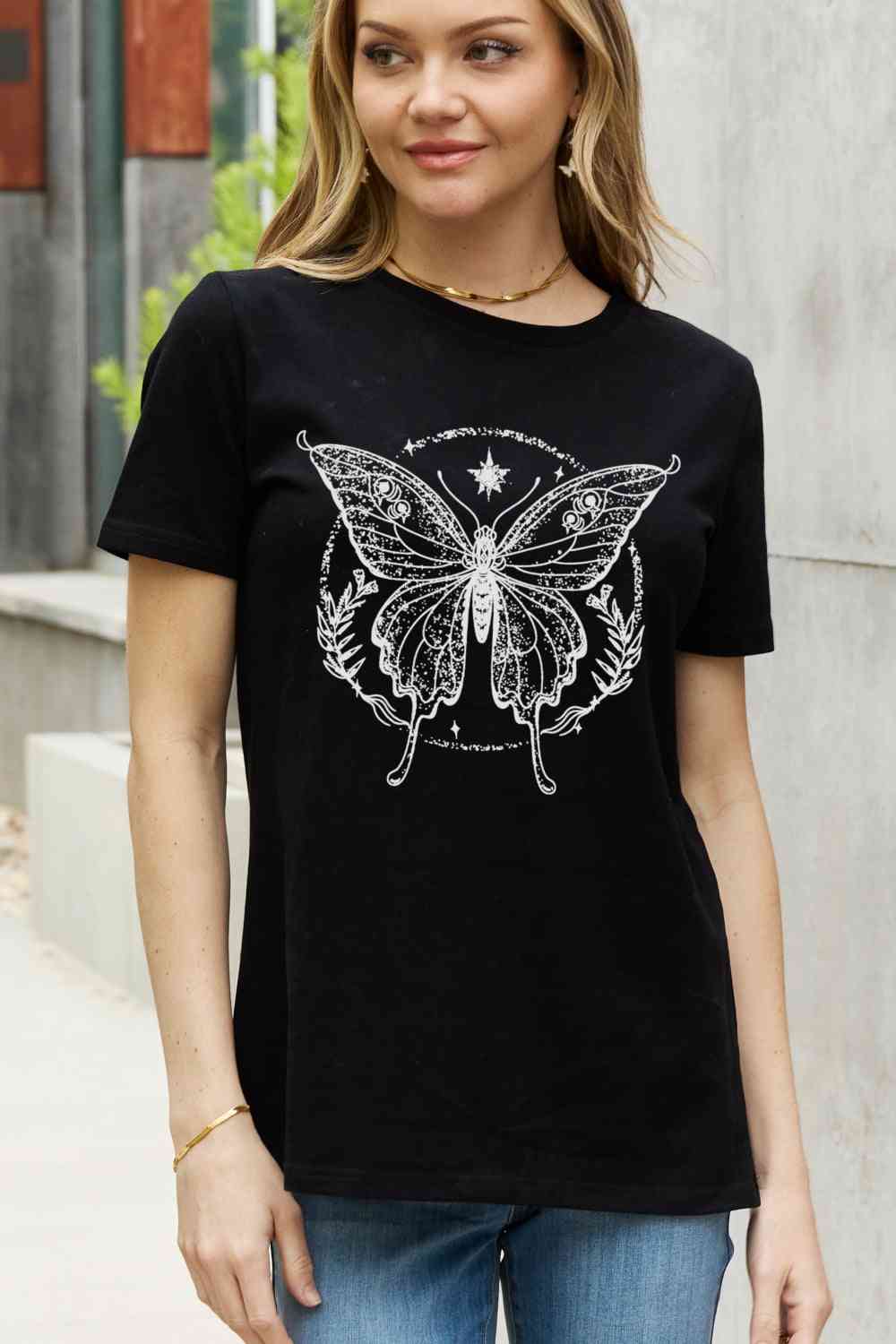 Simply Love Simply Love Full Size Butterfly Graphic Cotton Tee