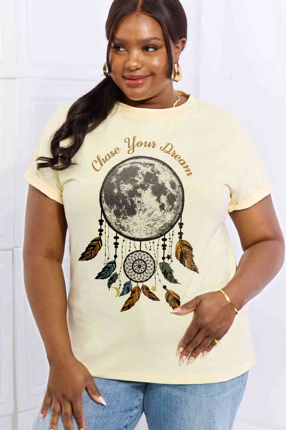 Simply Love Simply Love Full Size CHASE YOUR DREAM Graphic Cotton Tee