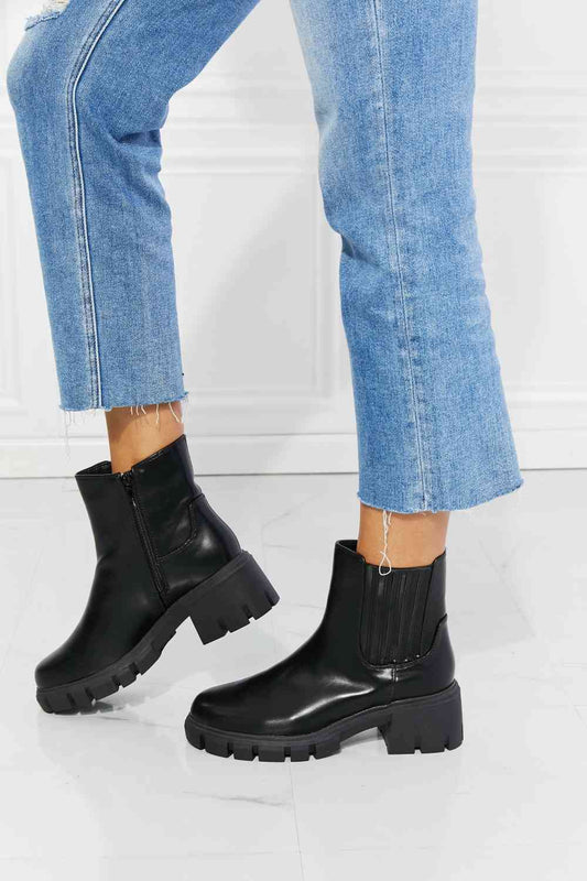 What It Takes Lug Sole Chelsea Boots in Black