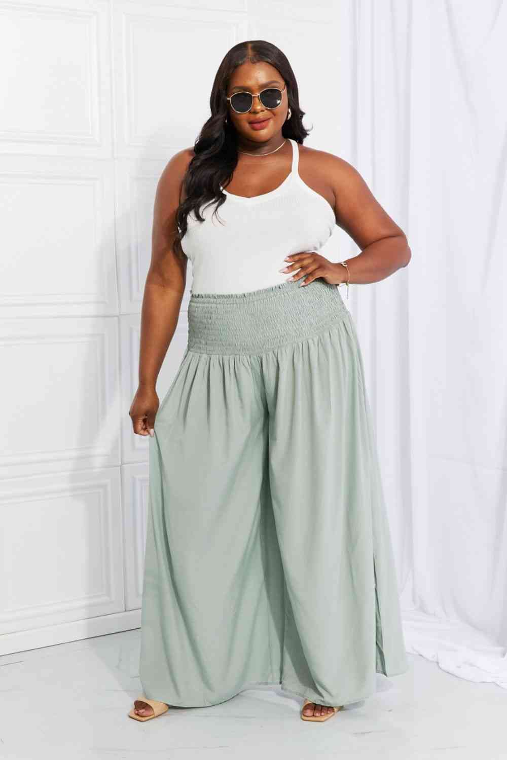 Beautiful You Smocked Palazzo Pants