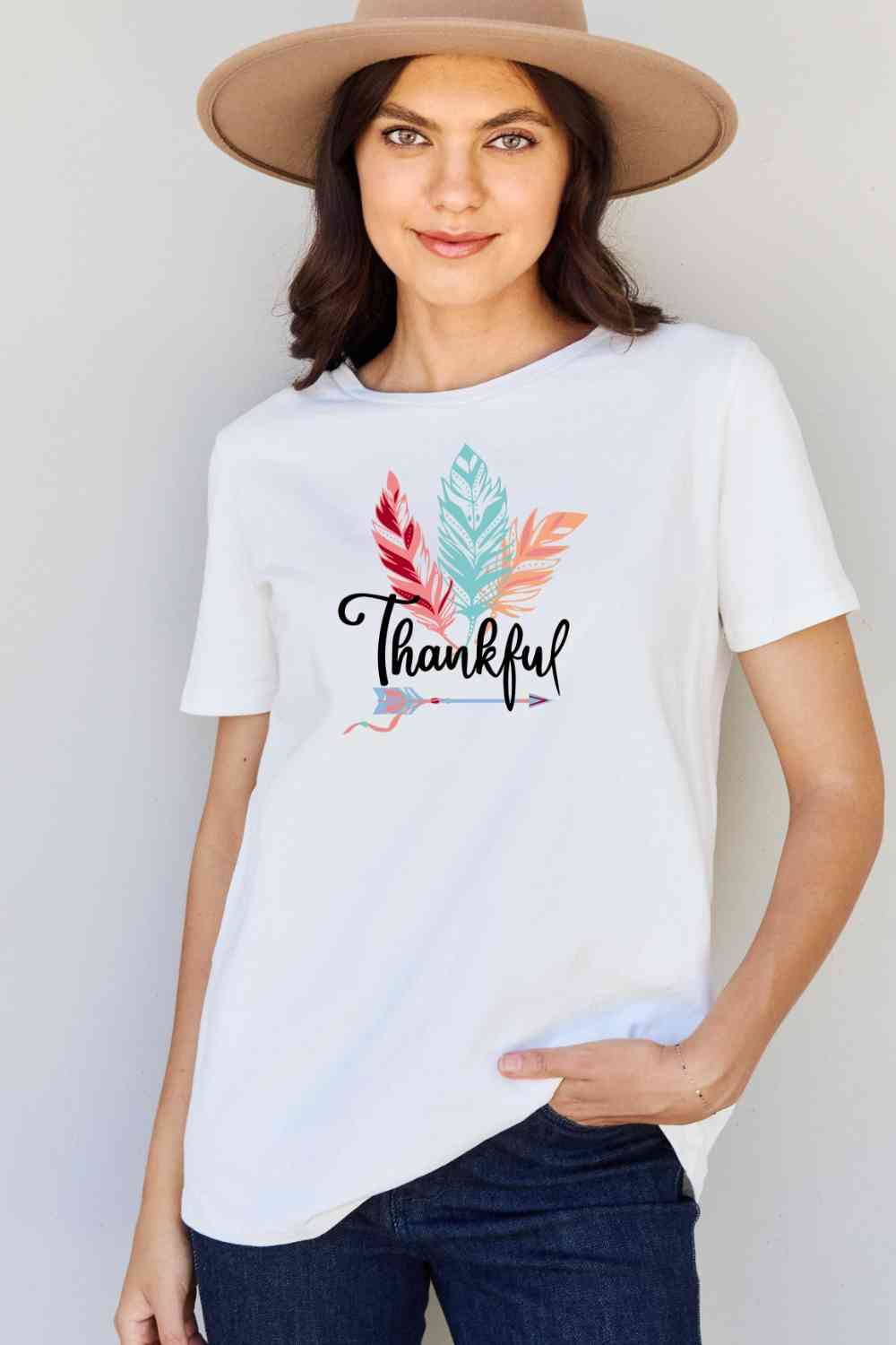 Simply Love Full Size THANKFUL Graphic T-Shirt