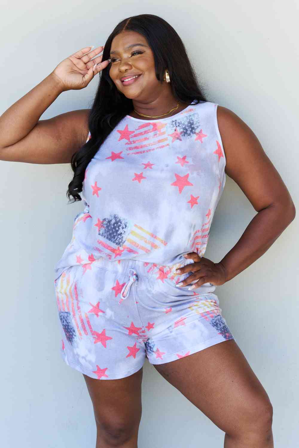 Tie-Dye Star Printed Loungewear Set