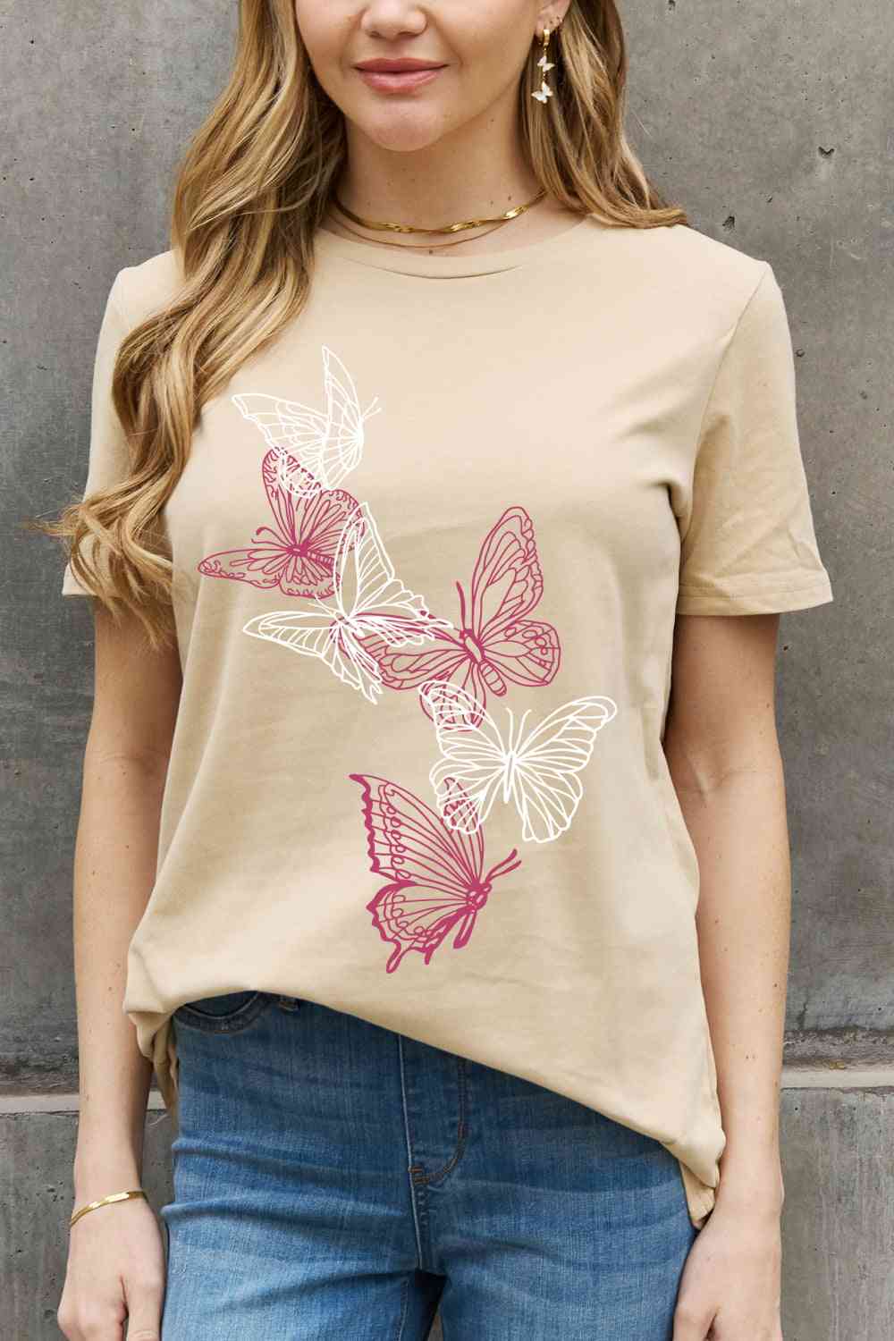 Simply Love Simply Love Full Size Butterfly Graphic Cotton Tee