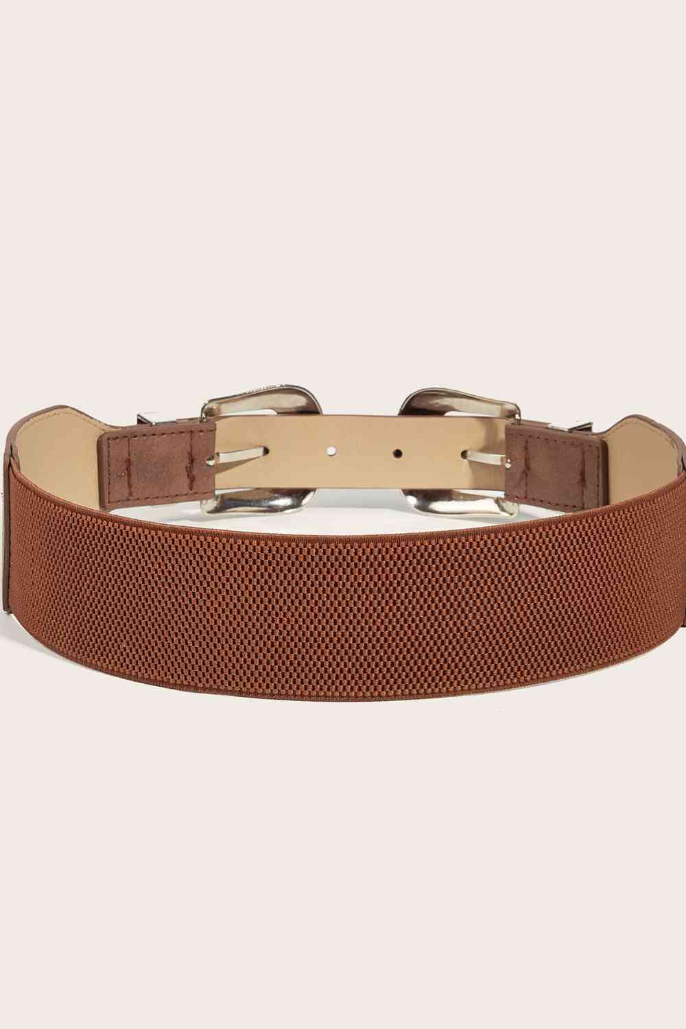 Double Buckle PU Leather Belt