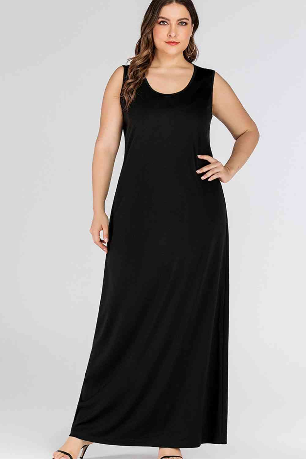 Plus Size Scoop Neck Maxi Tank Dress