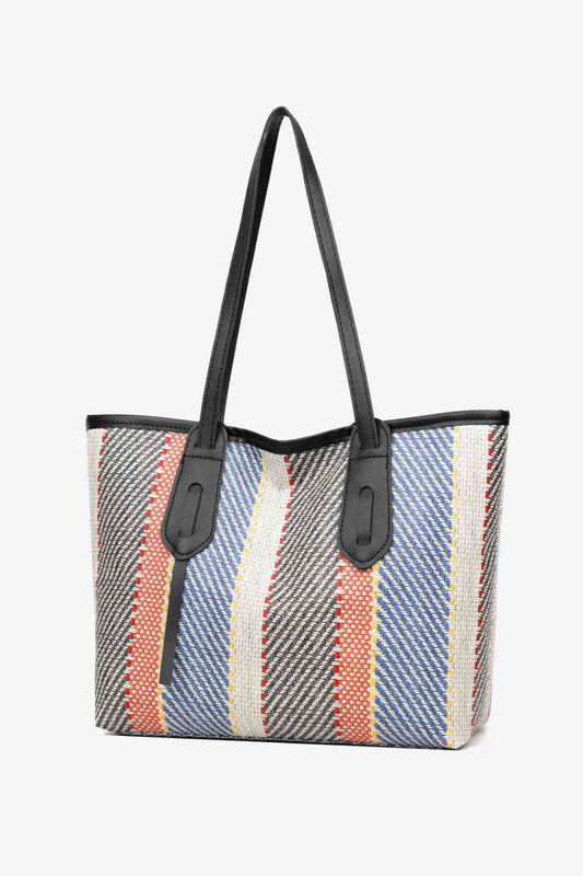 Multicolored PU Leather Tote Bag