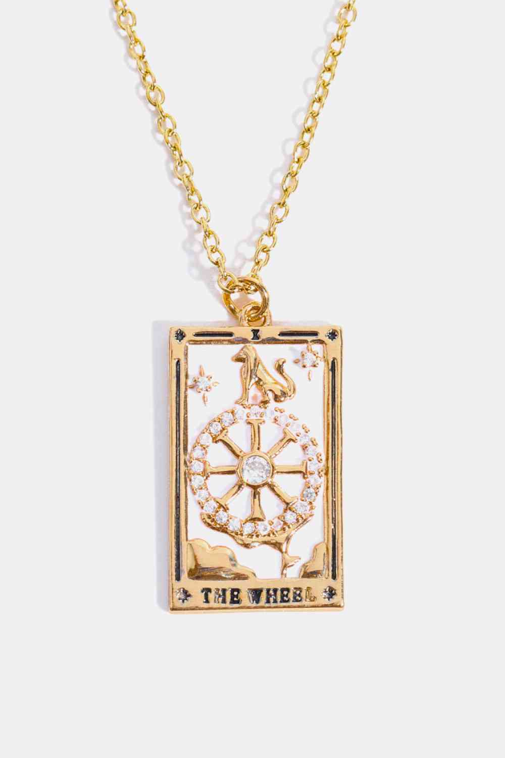 Tarot Card Pendant Stainless Steel Necklace