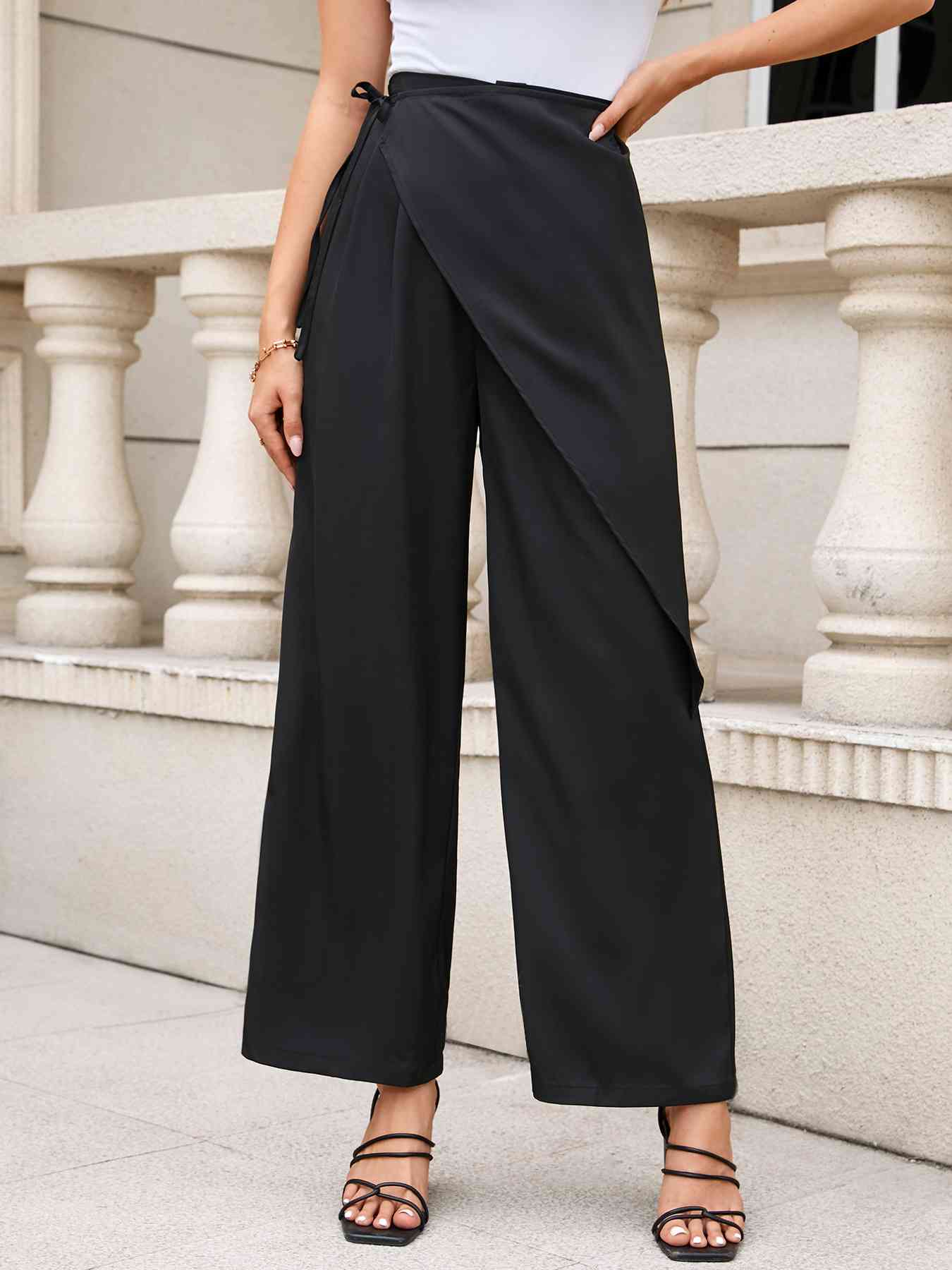 Tied Wide Leg Pants