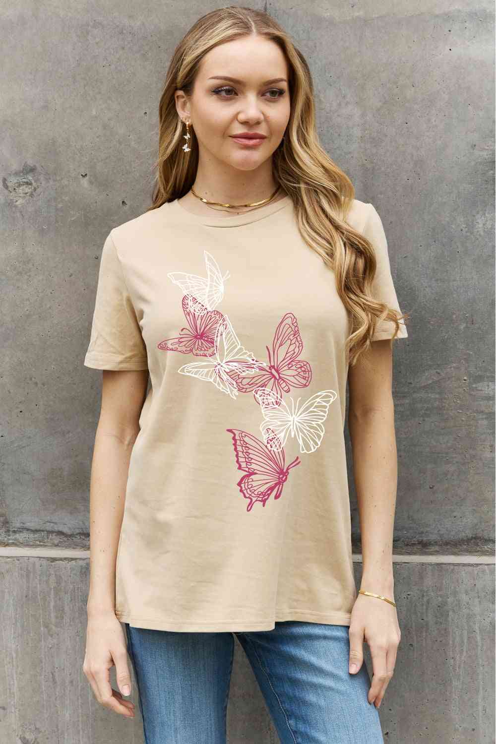 Simply Love Simply Love Full Size Butterfly Graphic Cotton Tee