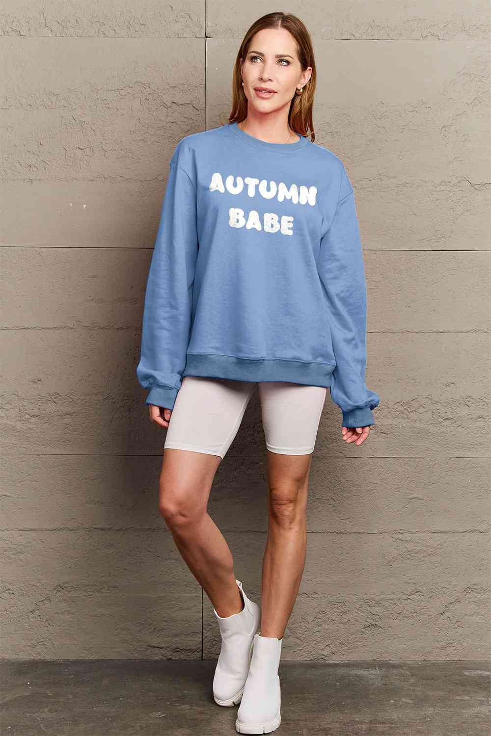 Simply Love Full Size AUTUMN BABE Graphic Sweatshirt