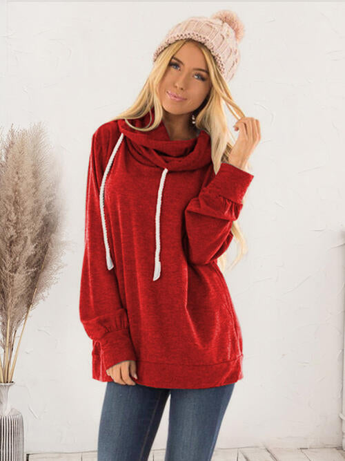 Drawstring Long Sleeve Hoodie