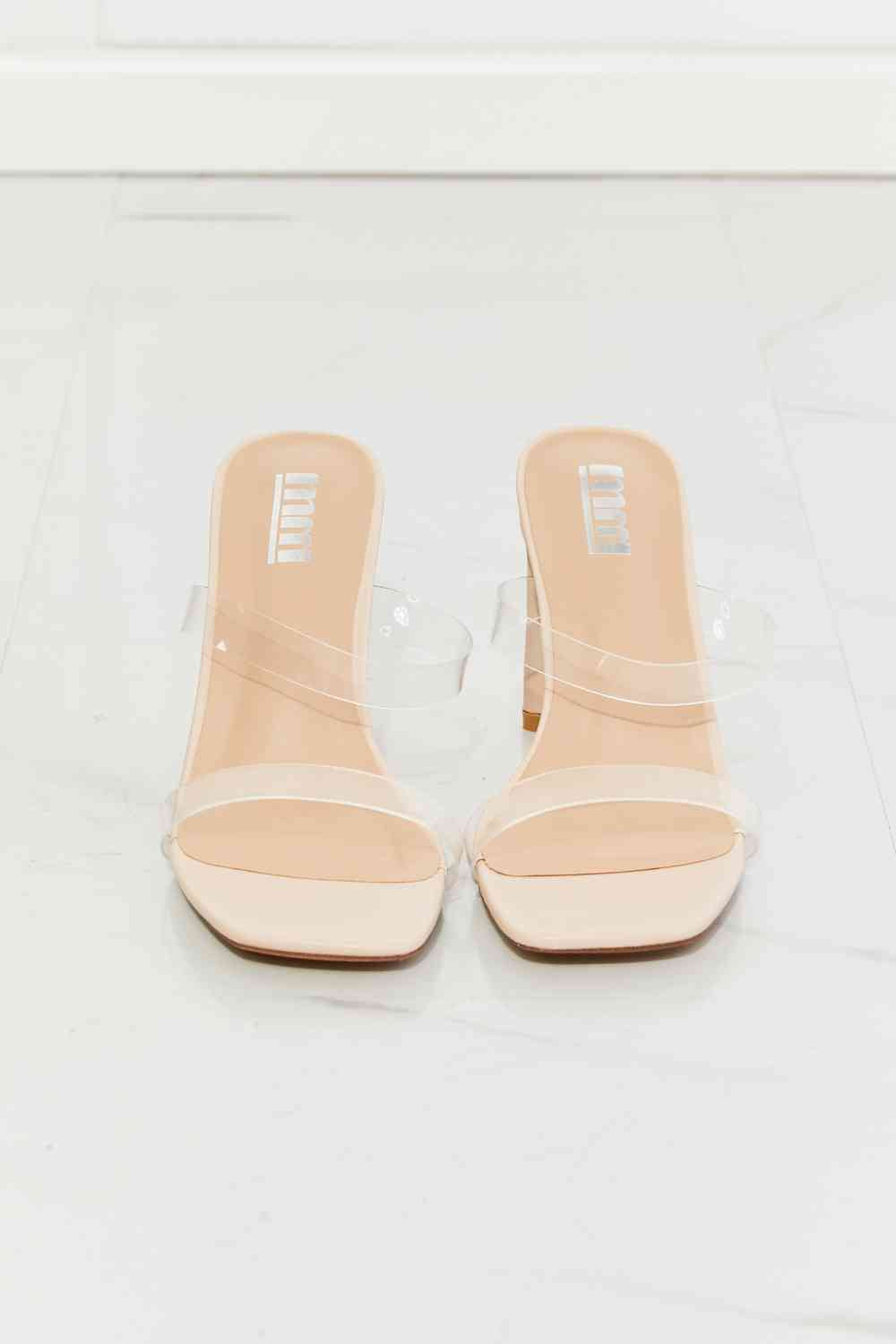 Walking On Air Transparent Double Band Heeled Sandal