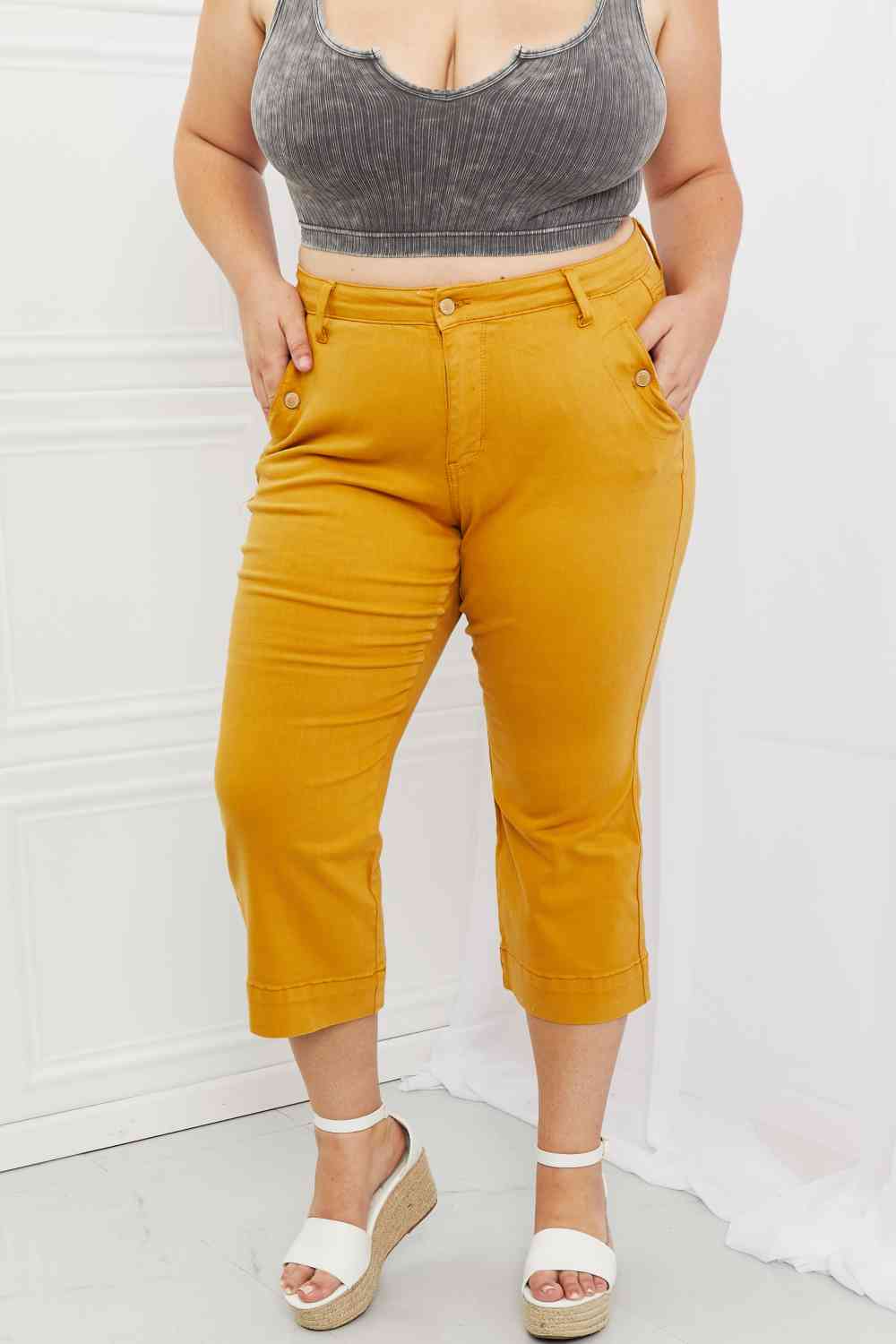 Jayza Straight Leg Cropped Jeans