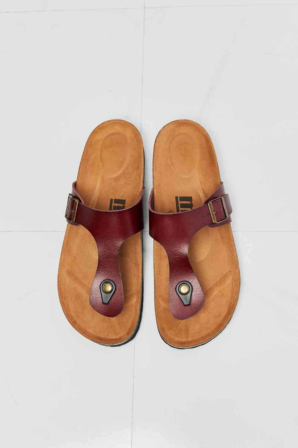 Drift Away T-Strap Flip-Flop in Brown