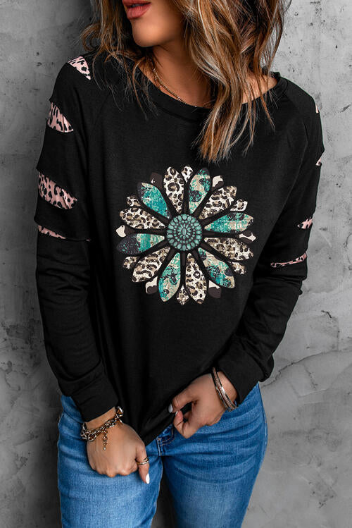 Leopard Graphic Sweatshirt