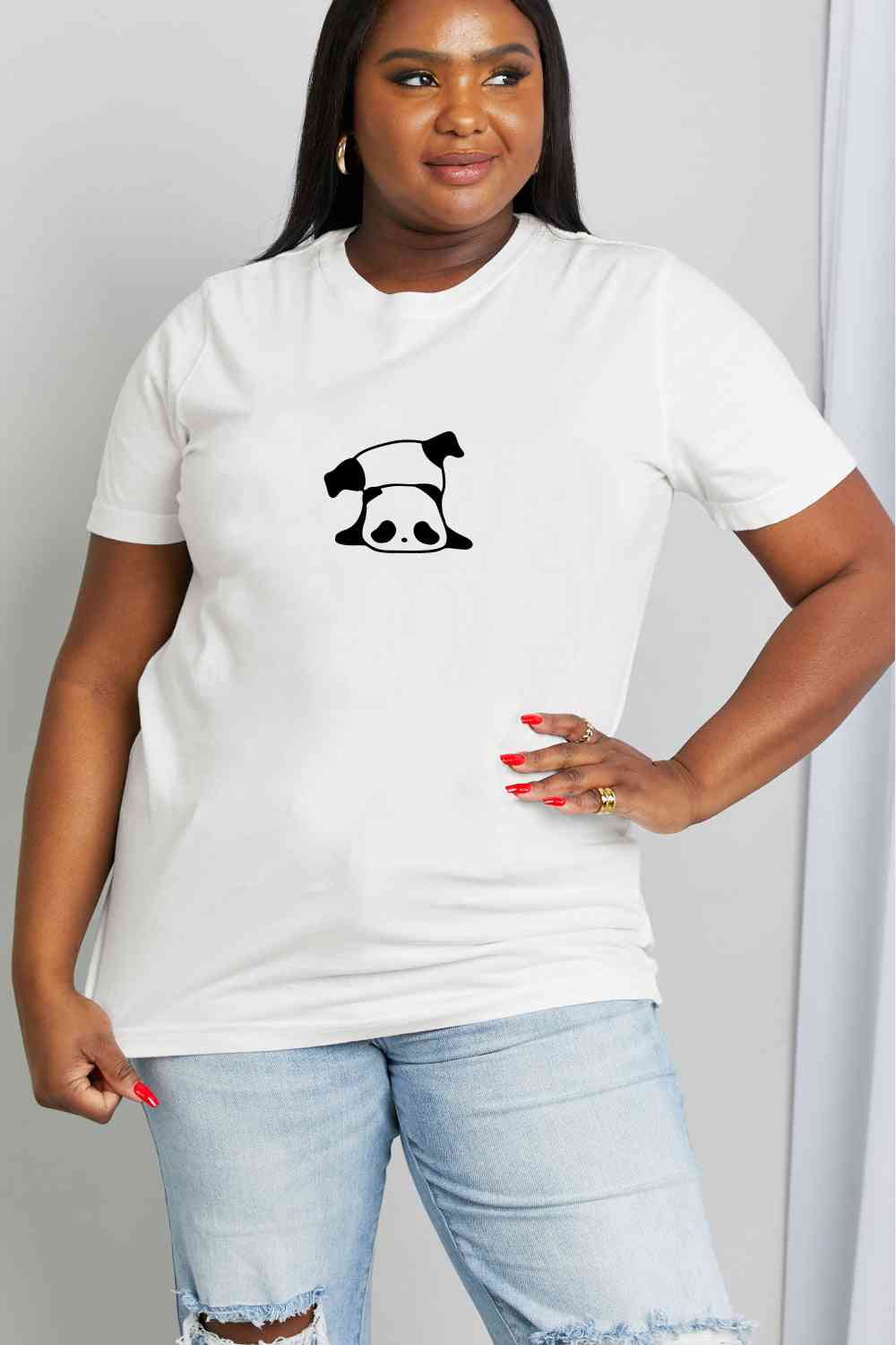 Simply Love Full Size Panda Graphic Cotton Tee