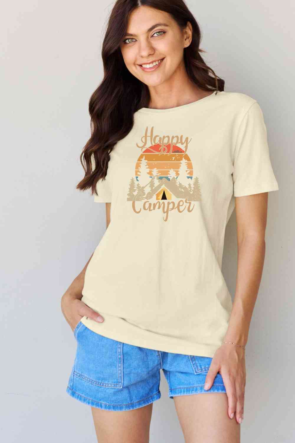 Simply Love Full Size HAPPY CAMPER Graphic T-Shirt