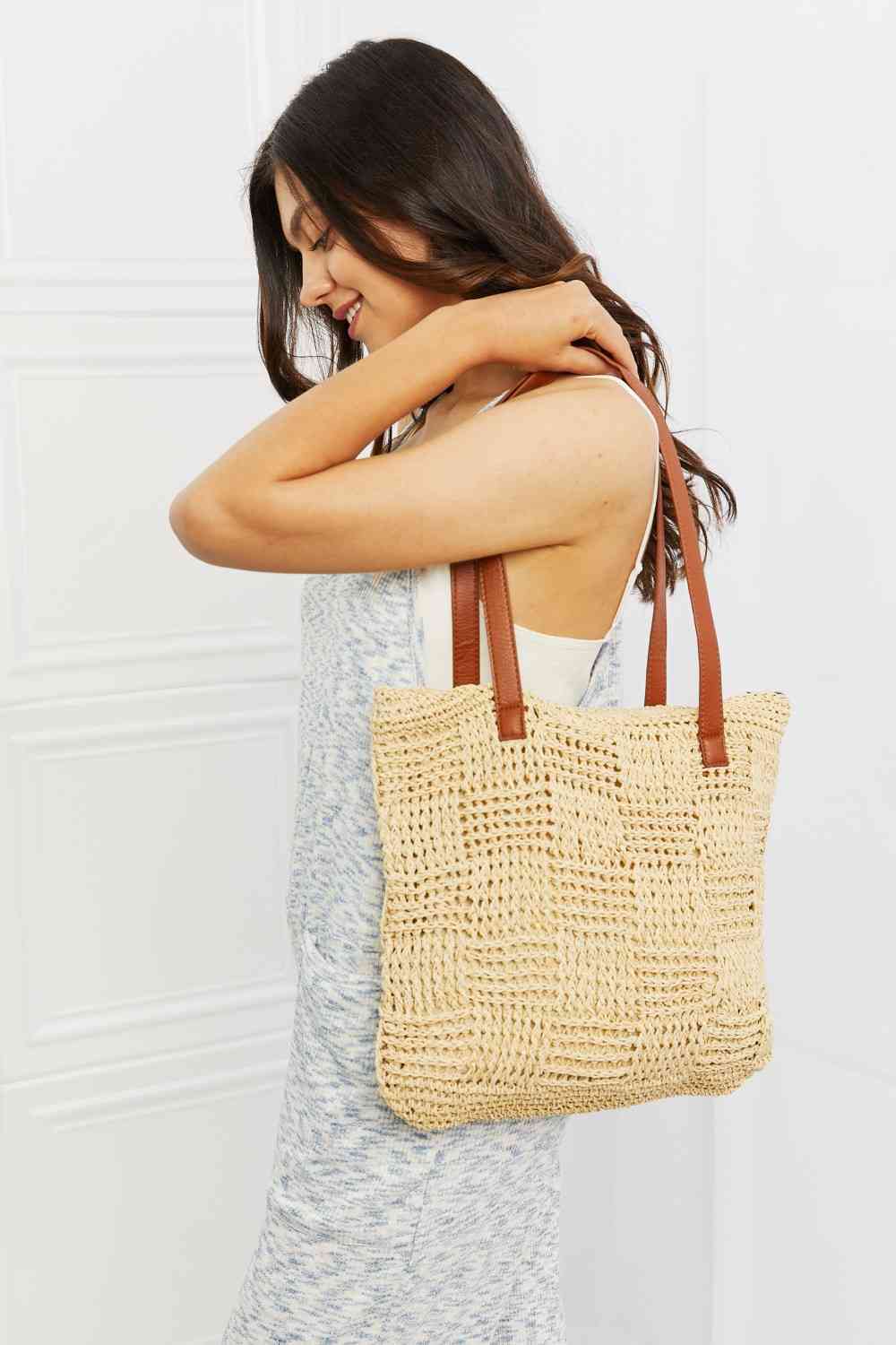 Picnic Date Straw Tote Bag