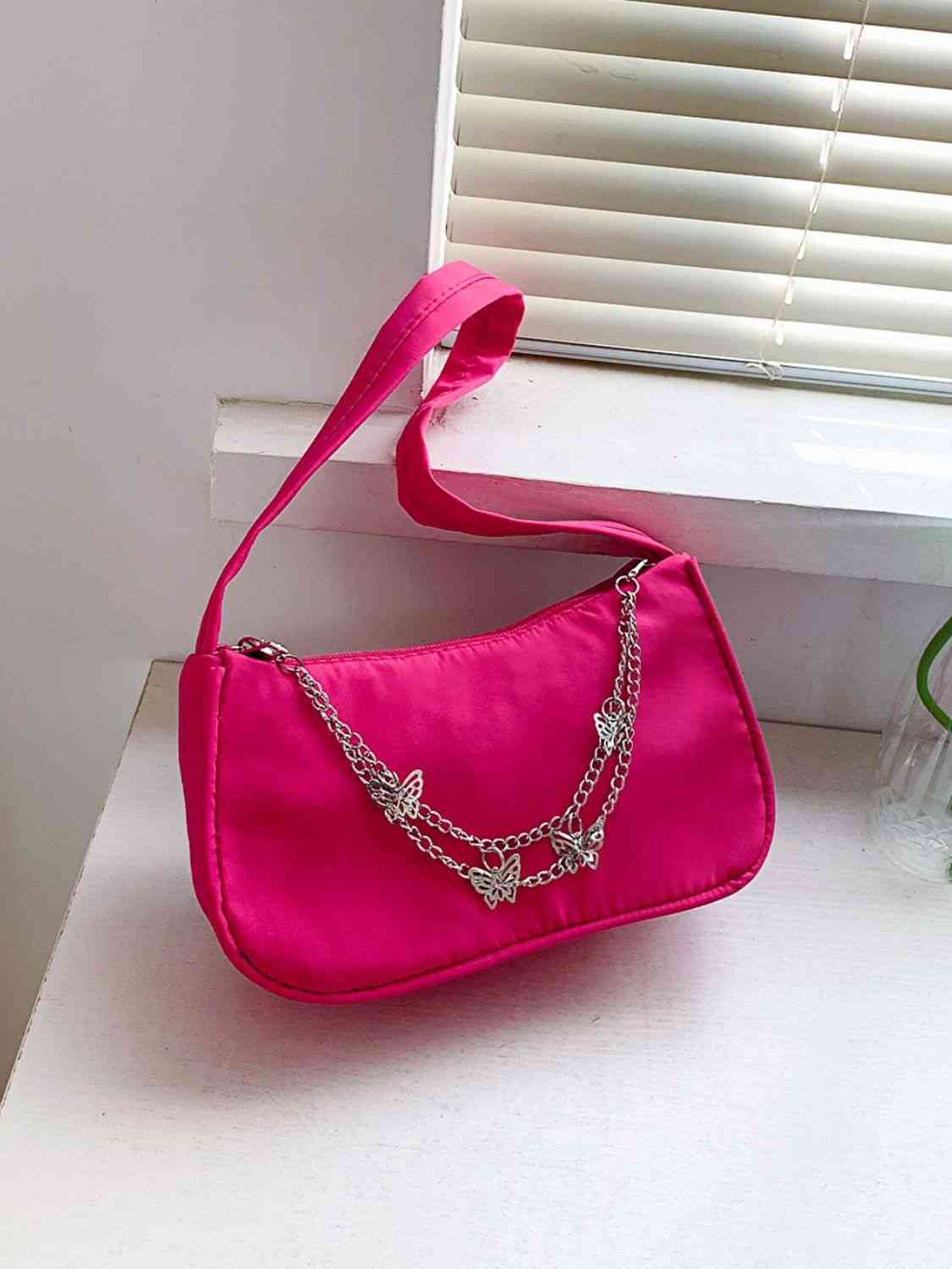 Butterfly Charm Polyester Hand Bag