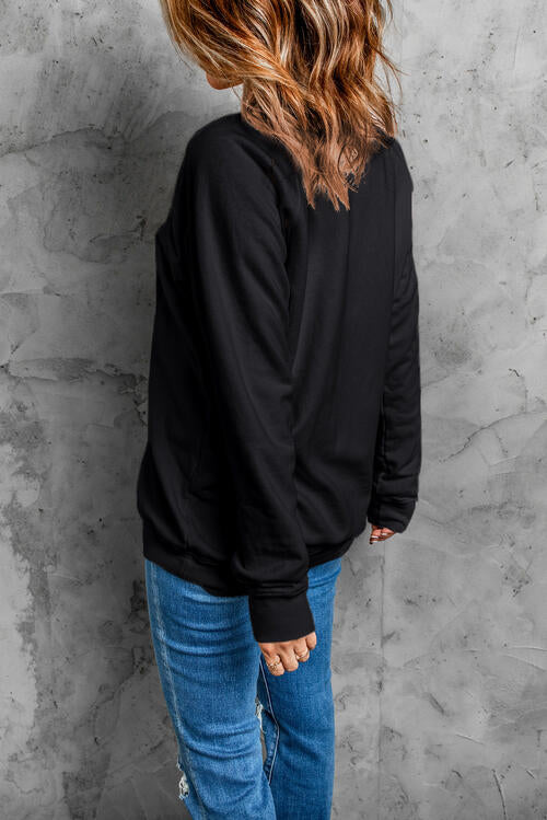 Christmas Element Round Neck Sweatshirt