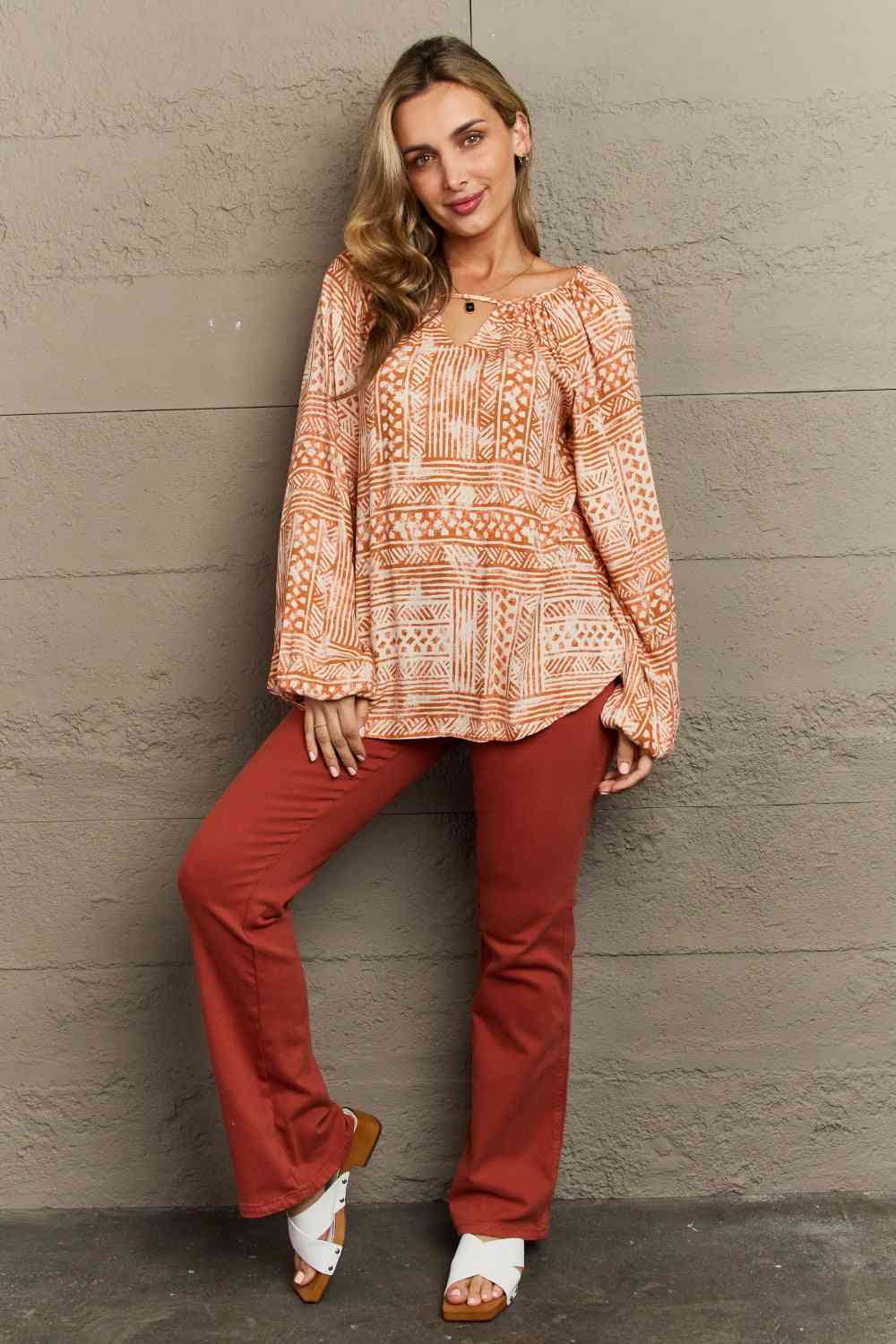 Just For You Aztec Tunic Top