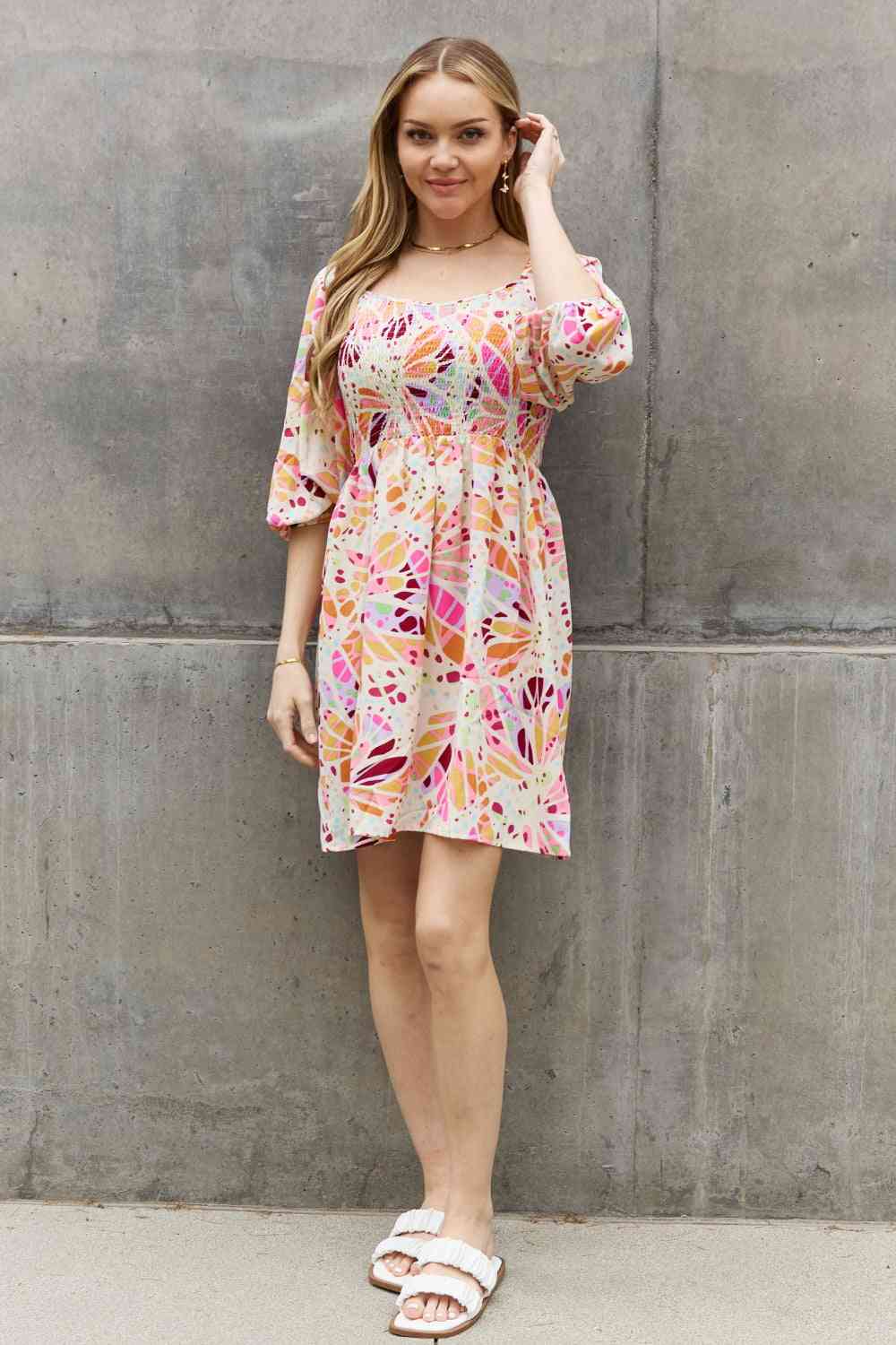 Floral Print Mini Dress