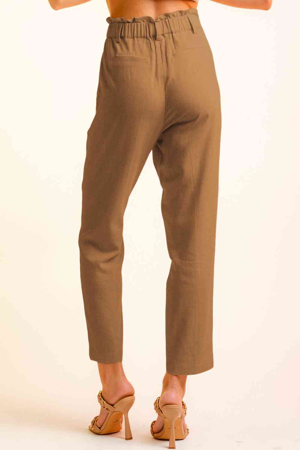 Side Button Long Pants