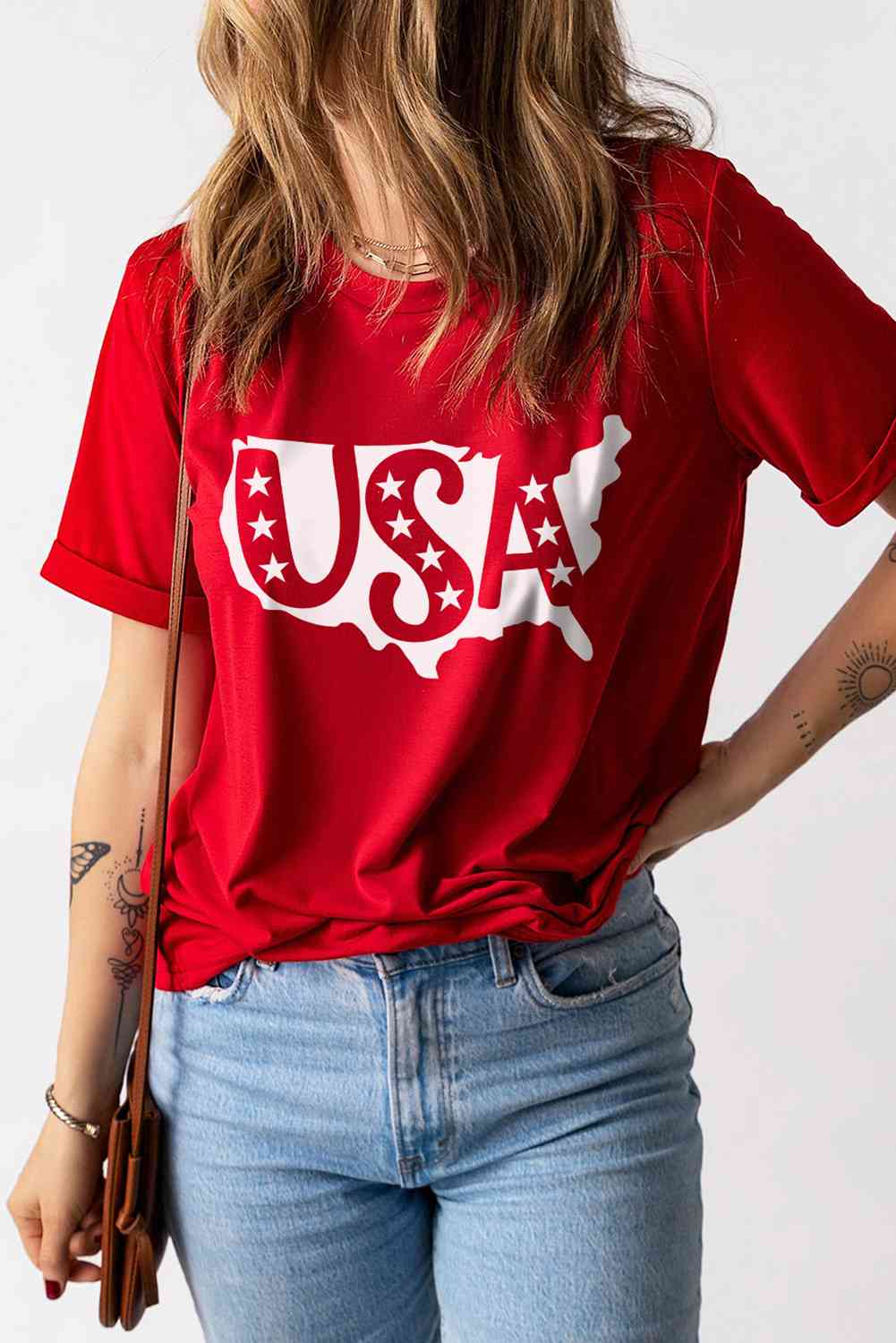 USA Graphic Round Neck T-Shirt