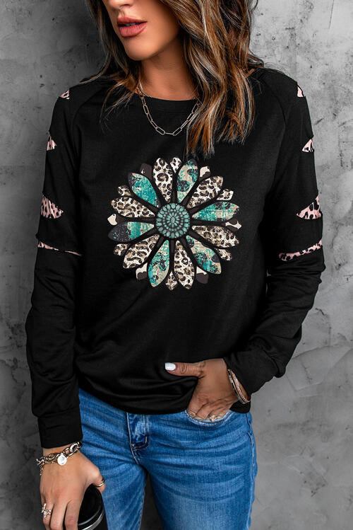 Leopard Graphic Sweatshirt