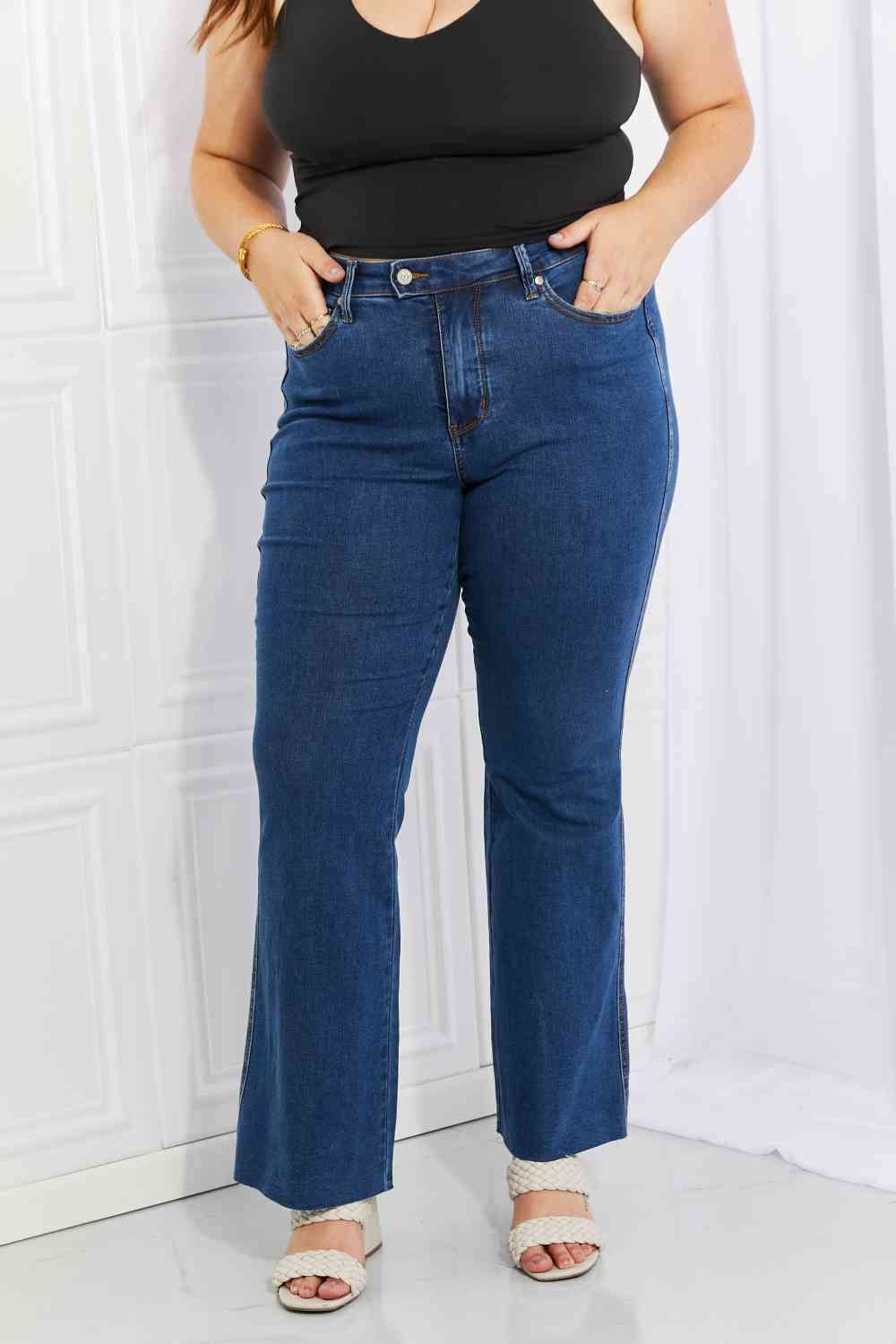 Ava Cool Denim Tummy Control Flare