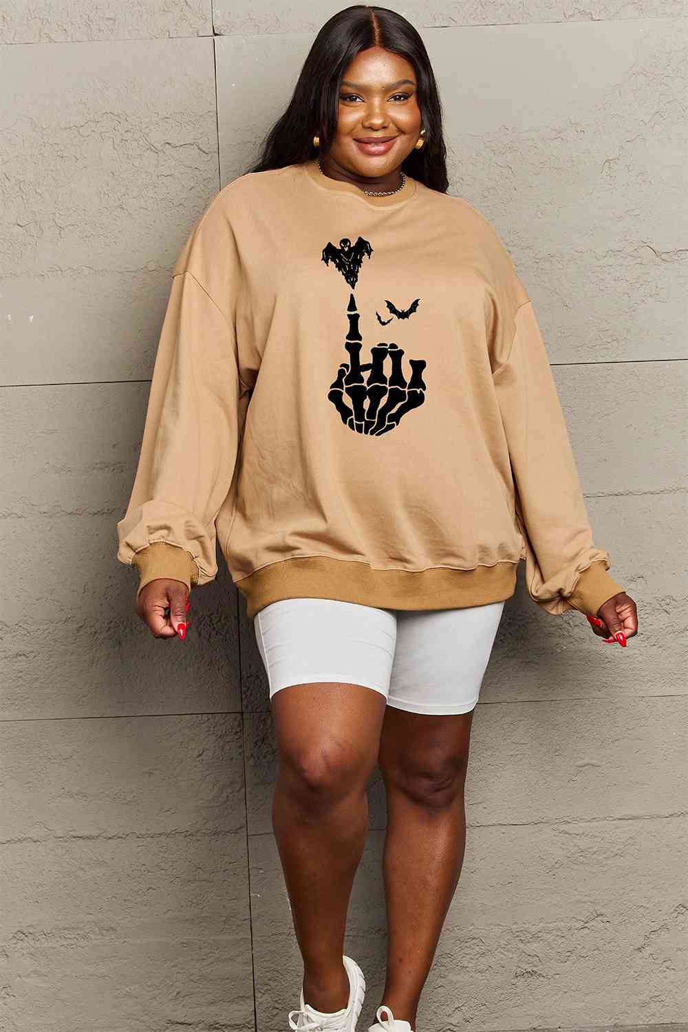 Simply Love Full Size Halloween Element Graphic Sweatshirt