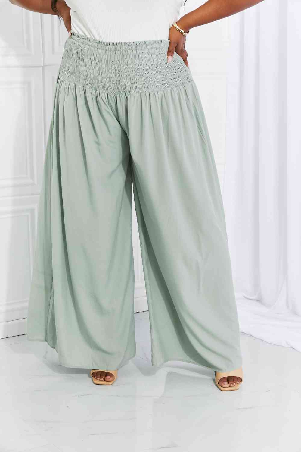 Beautiful You Smocked Palazzo Pants